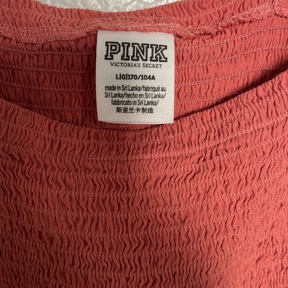 PINK Victoria’s Secret Smocked Tank Top Size L - Picture 2 of 4